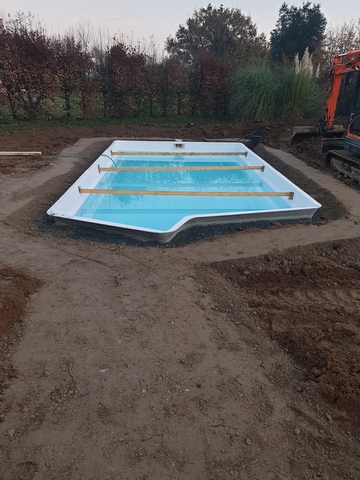 Aménagement exterieur et pose d'une piscine à Fay de Bretagne